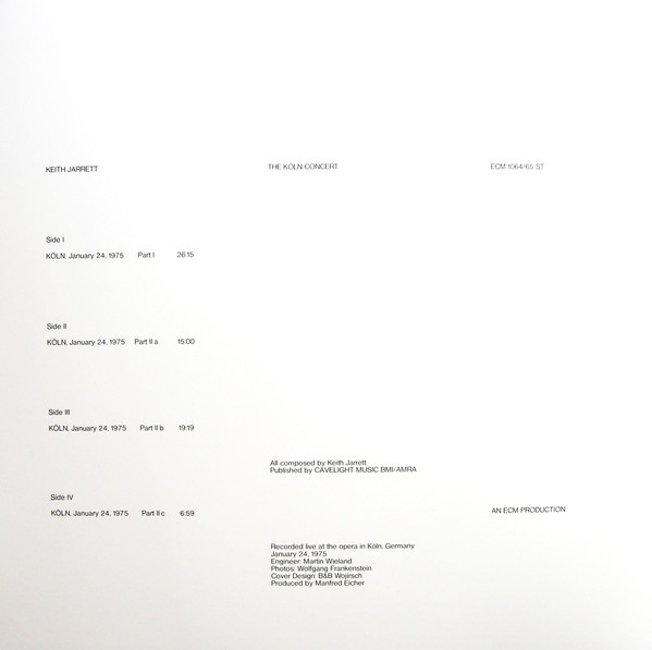 Виниловая пластинка Keith Jarrett - The Keln Concert - рис.1