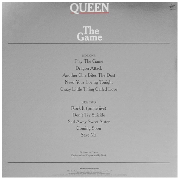 Виниловая пластинка Queen The Game PL - рис.1