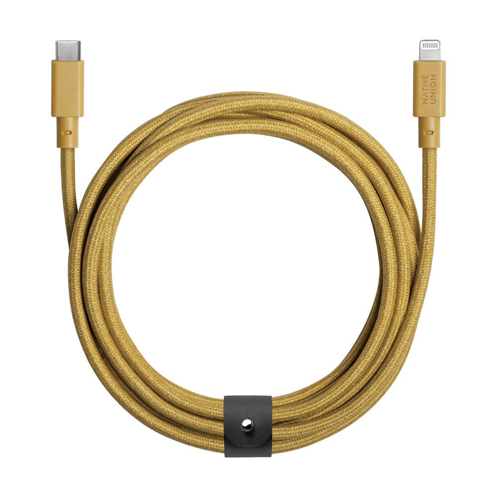 Кабель Native Union Belt Cable USB-C - Lightning Kraft 1.5m - фото 1