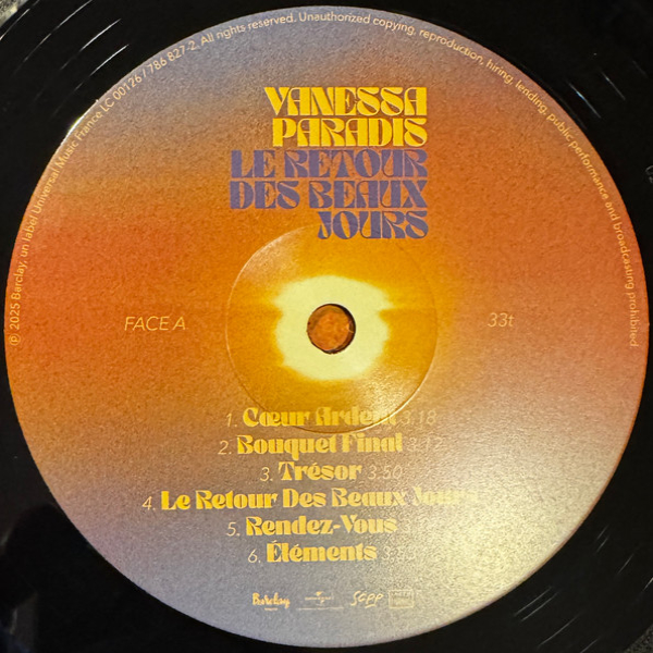 Виниловая пластинка Vanessa Paradis – Le Retour Des Beaux Jours LP - рис.5