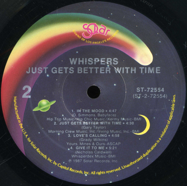 Виниловая пластинка The Whispers - Just Gets Better With Time - рис.3