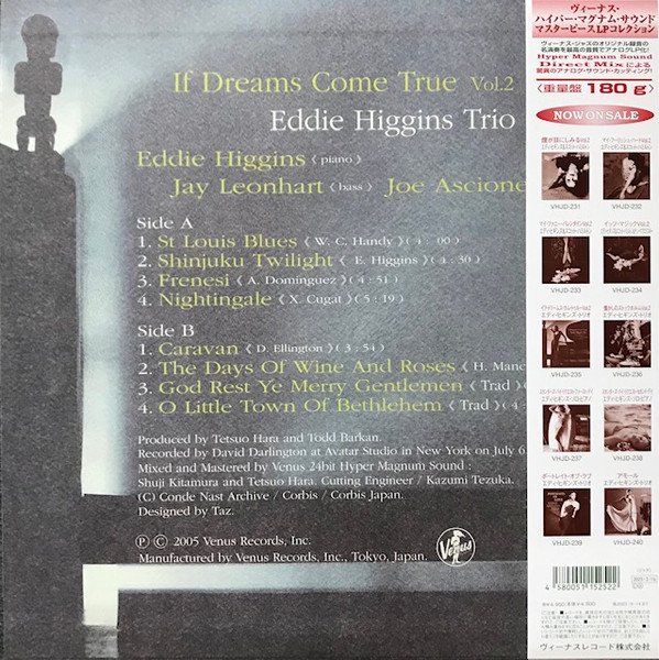 Виниловая пластинка Eddie Higgins Trio – If Dreams Come True Vol.2 LP - рис.1