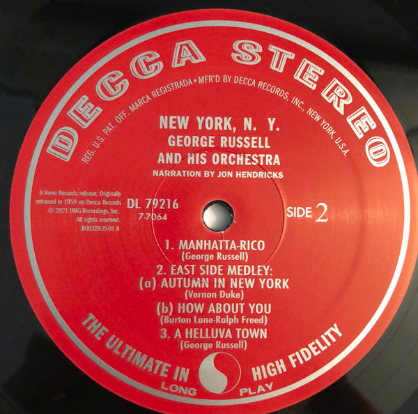 Виниловая пластинка George Russell Orchestra - New York N.Y. LP - рис.5