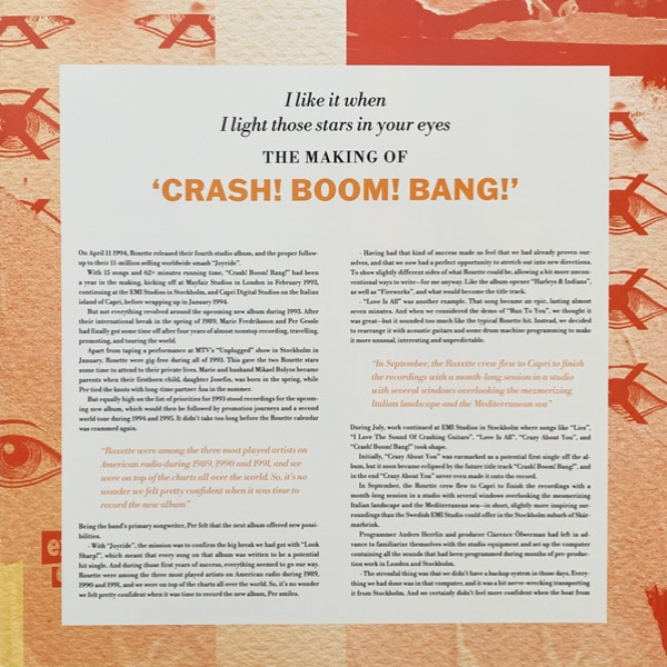 Виниловая пластинка Roxette - Crash! Boom! Bang! (30th Anniversary) (Black & White) - 2LP - рис.8