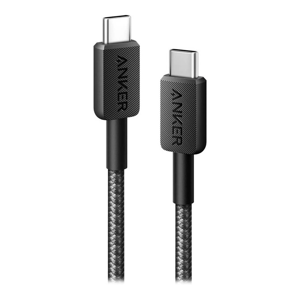 

Кабель Anker, Черный, 322 USB-C to USB-C Cable Braided black 0.9m