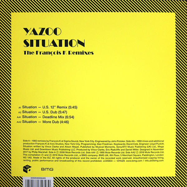 Виниловая пластинка Yazoo - Situation (Fran?ois K Remixes) - рис.1