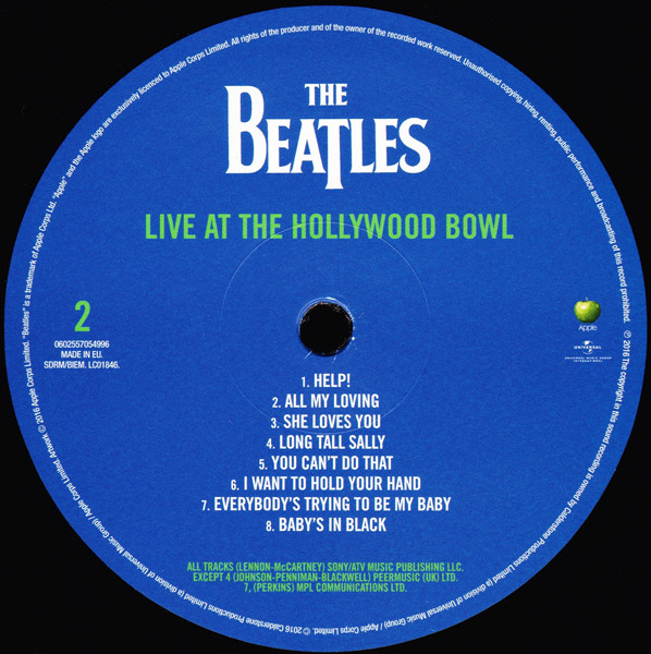 Виниловая пластинка The Beatles - Live At The Hollywood Bowl - рис.3