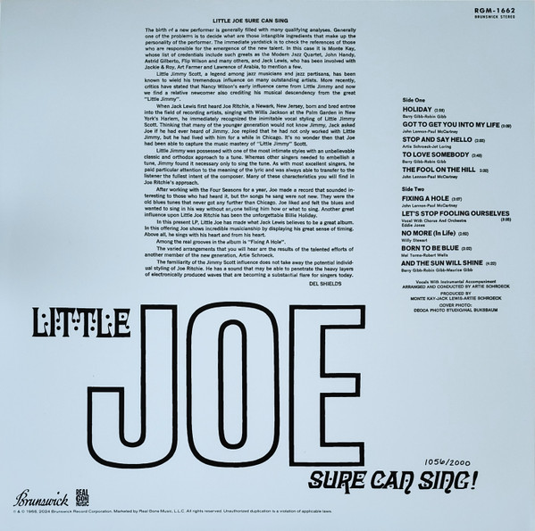 Виниловая пластинка Little Joe – Little Joe Sure Can Sing! - RSD 2024 - LP - рис.1