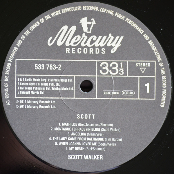 Виниловая пластинка Scott Walker - Scott - рис.1