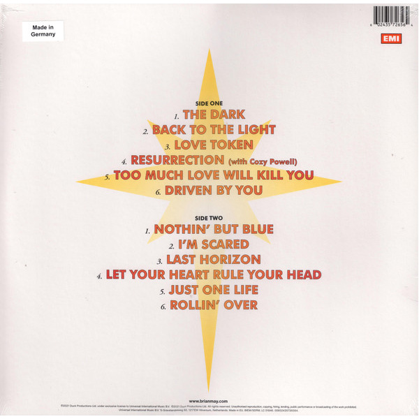 Виниловая пластинка Brian May – Back To The Light LP - рис.1