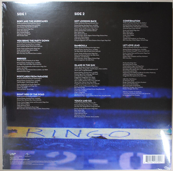 Виниловая пластинка Ringo - Postcards From Paradise - рис.2