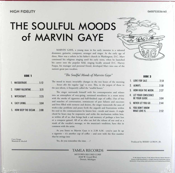 Виниловая пластинка Marvin Gaye - The Soulful Moods Of Marvin Gaye - рис.3