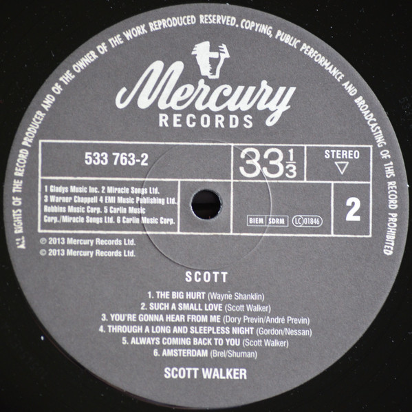 Виниловая пластинка Scott Walker - Scott - рис.2