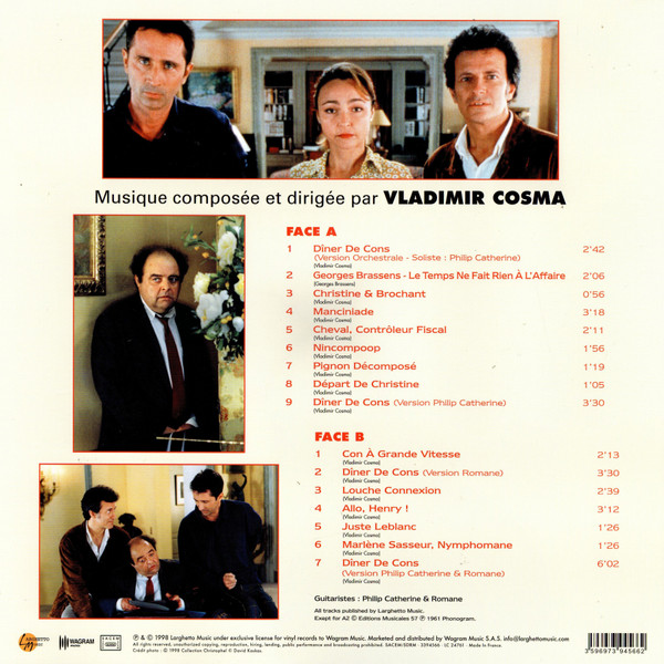 Виниловая пластинка Vladimir Cosma - Le Diner De Cons OST - LP - рис.1
