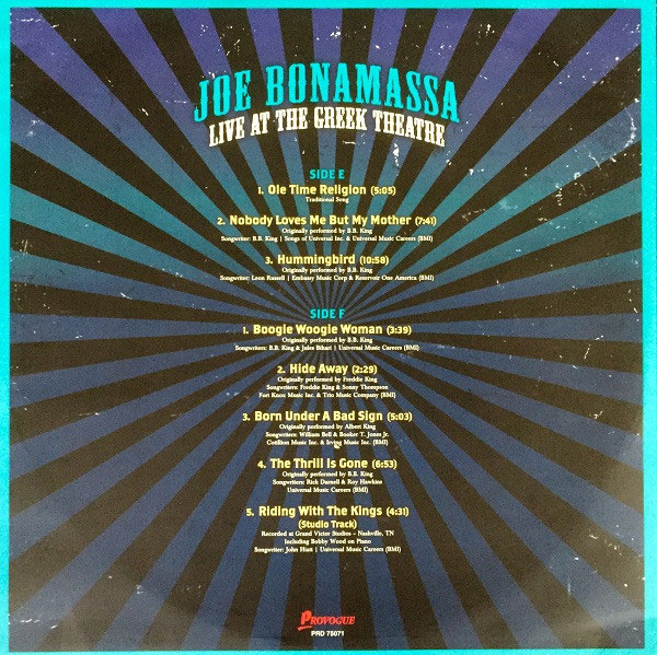 Виниловая пластинка Joe Bonamassa – Live At The Greek Theatre 3 LP - рис.11