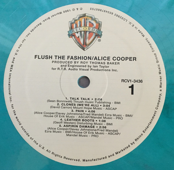 Виниловая пластинка Alice Cooper - Flush The Fashion - рис.3