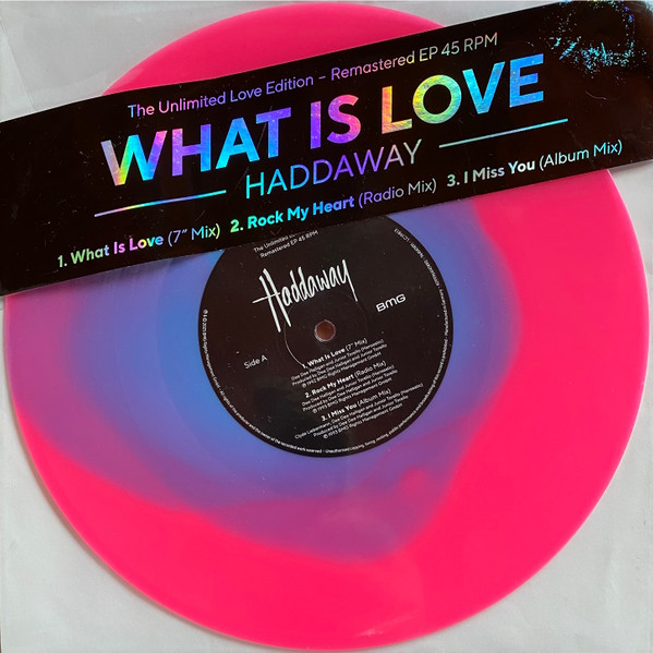 Виниловая пластинка Haddaway – What Is Love - Fluorescent Blue-in-Pink - LP - рис.0