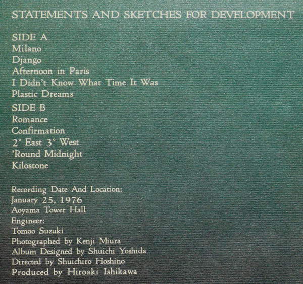 Виниловая пластинка John Lewis - Statements And Sketches For Development - рис.3