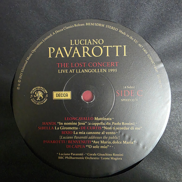 Бокс-сет Luciano Pavarotti – The Lost Concert - Live At Llangollen 1995 (Box-set) - 2LP - рис.9