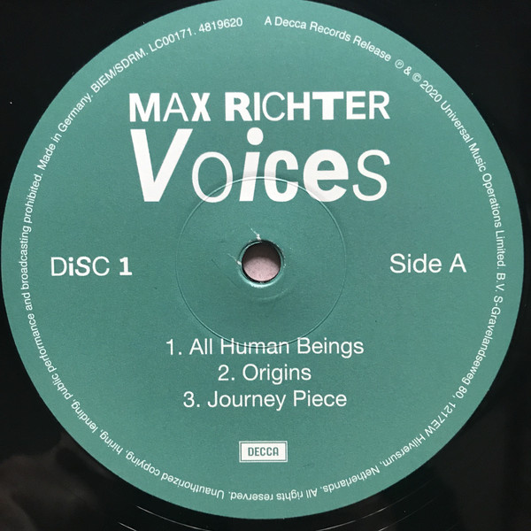 Виниловая пластинка Max Richter ‎– Voices LP - рис.1