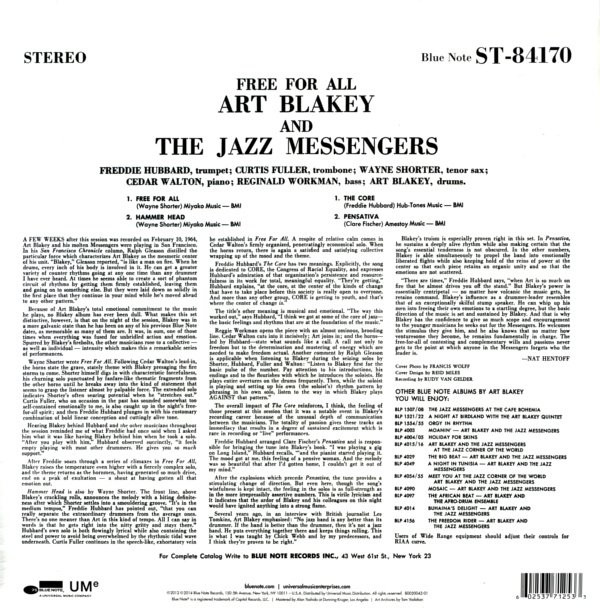 Виниловая пластинка Art Blakey & The Jazz Messengers - Free For All - рис.1