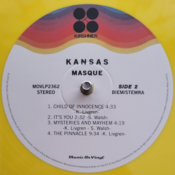 Виниловая пластинка Kansas - Masque (coloured) LP - рис.5