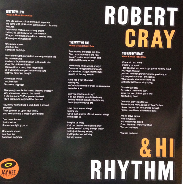 Виниловая пластинка Robert Cray; Hi Rhythm - Robert Cray & Hi Rhythm - рис.3