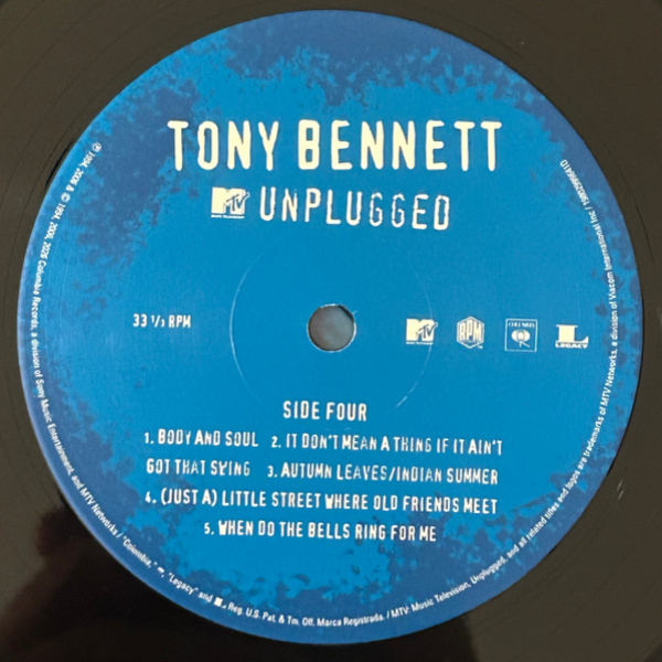 Виниловая пластинка Tony Bennett – MTV Unplugged - 2LP - рис.9
