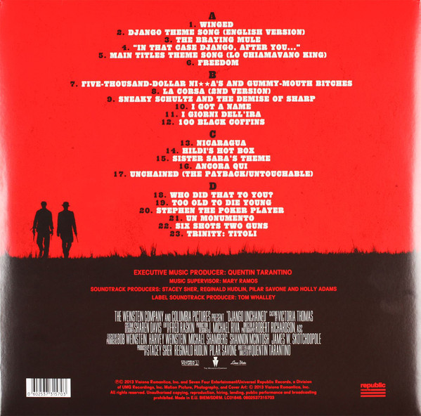 Виниловая пластинка Various - Django Unchained: Original Motion Picture Soundtrack - рис.1