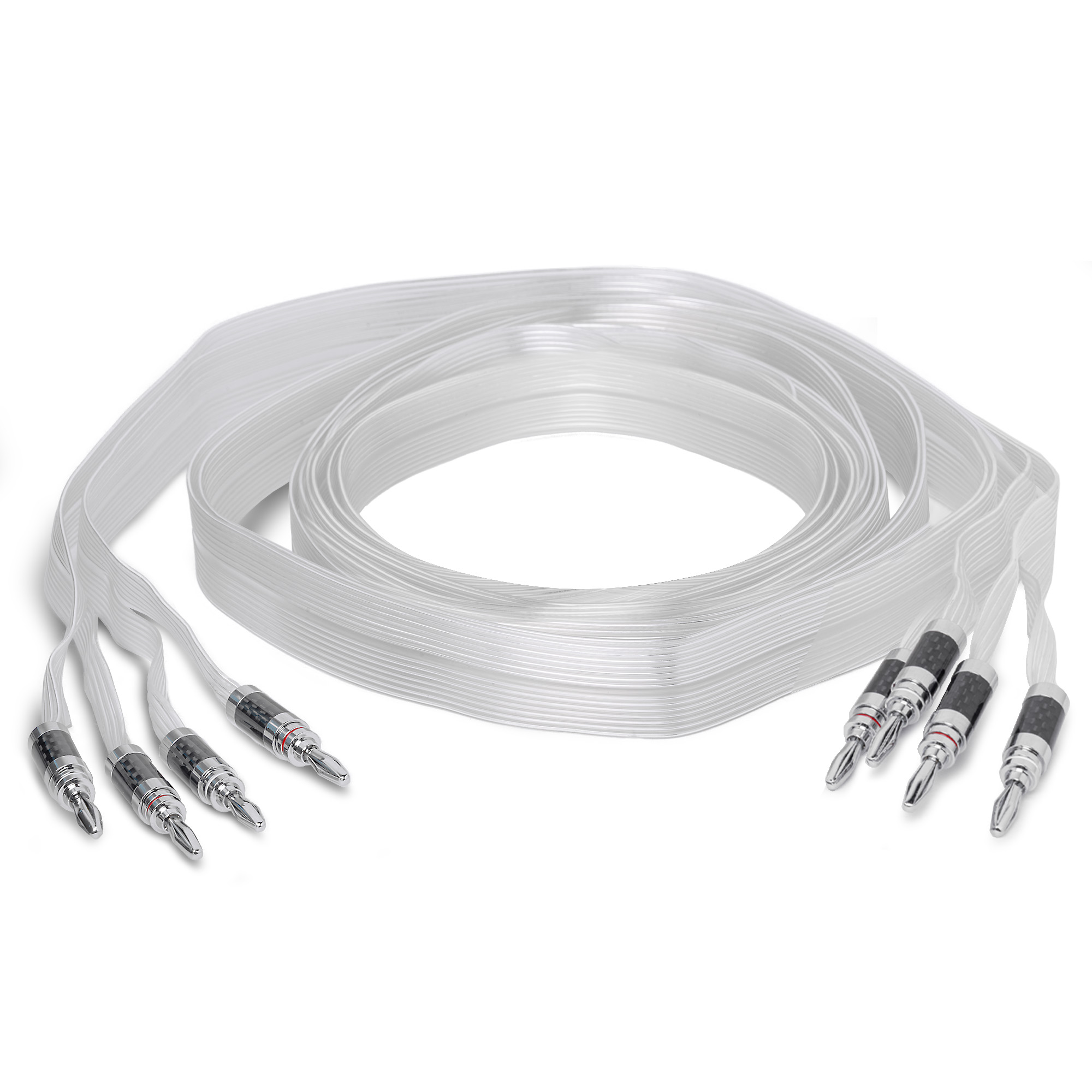 

Кабель HeadMade, Белый, Speaker Cable Silver flat Banana/Banana 1.5m