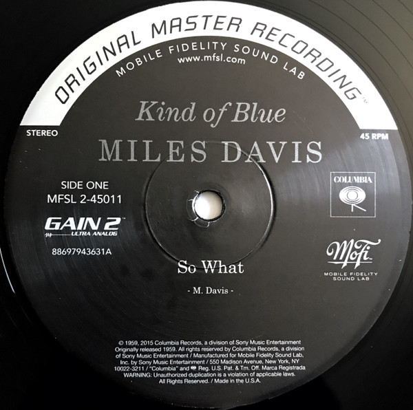 Виниловая пластинка Miles Davis – Kind Of Blue (MFSL) LP - рис.1