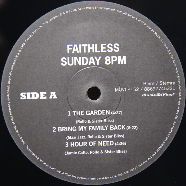 Виниловая пластинка Faithless - Sunday 8PM - рис.2