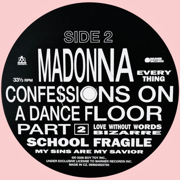 Виниловая пластинка MADONNA Confessions II (Baby Pink) LP - рис.2