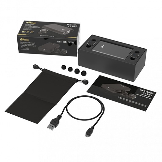 Беспроводные наушники RITMIX RH-810BTH PB TWS Black - рис.5