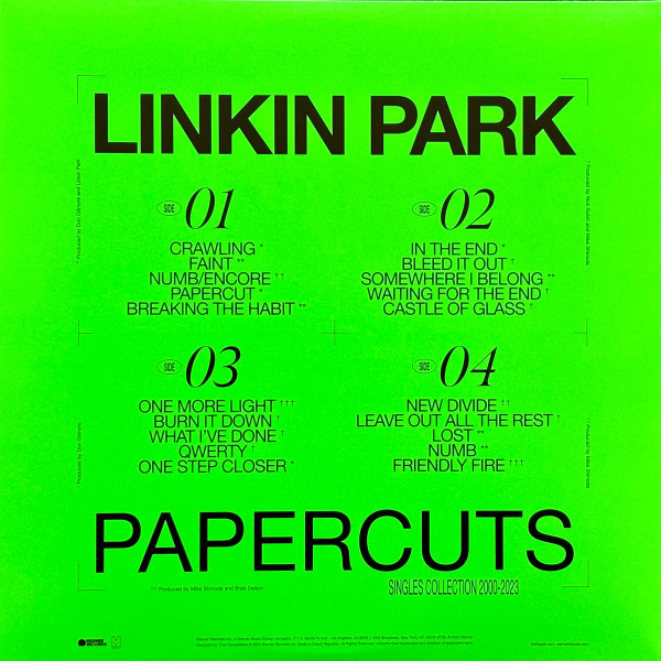Виниловая пластинка Linkin Park – Papercuts - Collection 2000 - 2023 - 2LP - рис.1