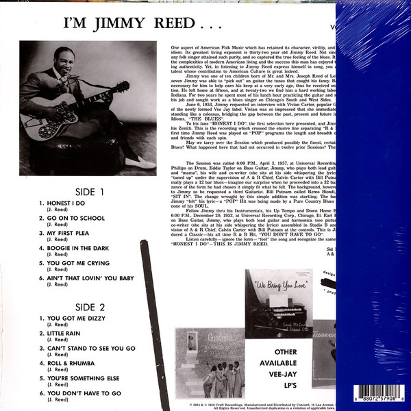 Виниловая пластинка Jimmy Reed – I'm Jimmy Reed (Analogue, Acoustic Sounds) LP - рис.1