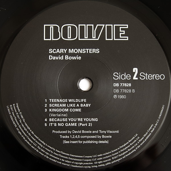 Виниловая пластинка David Bowie - Scary Monsters - рис.3