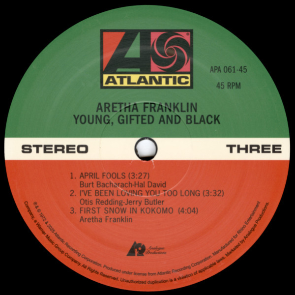 Виниловая пластинка Aretha Franklin - Young, Gifted And Black (Analogue) - 2LP - рис.5