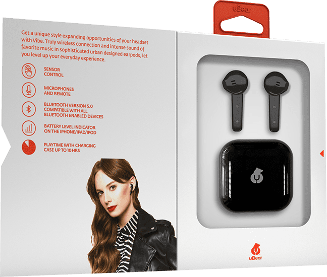 Беспроводные наушники uBear VIBE True Wireless Headset Black - рис.10