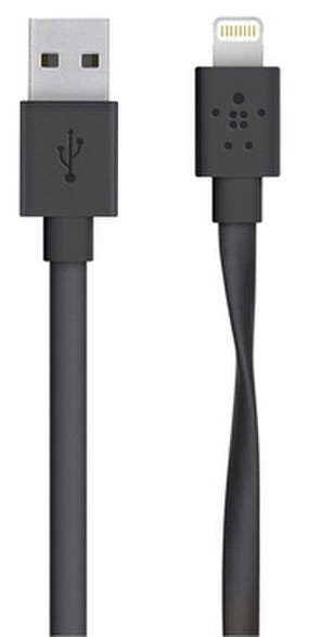 Кабель Belkin Mixit Flat Lightning to USB Cable Black 1.2 m - рис.1