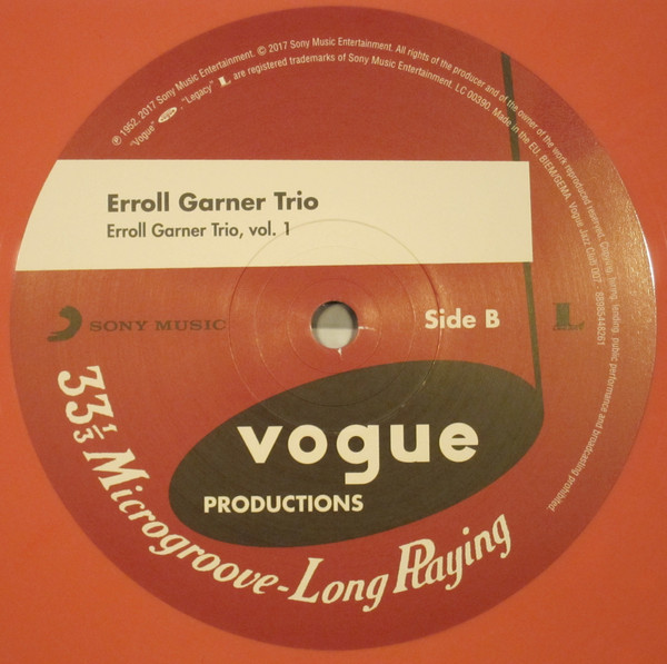 Виниловая пластинка Erroll Garner Trio - Erroll Garner Trio Vol.1 - рис.3