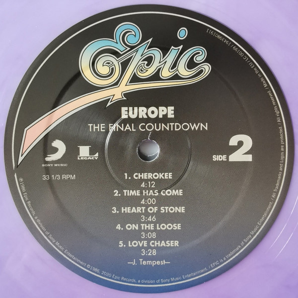 Виниловая пластинка Europe - The Final Countdown (coloured) LP - рис.4