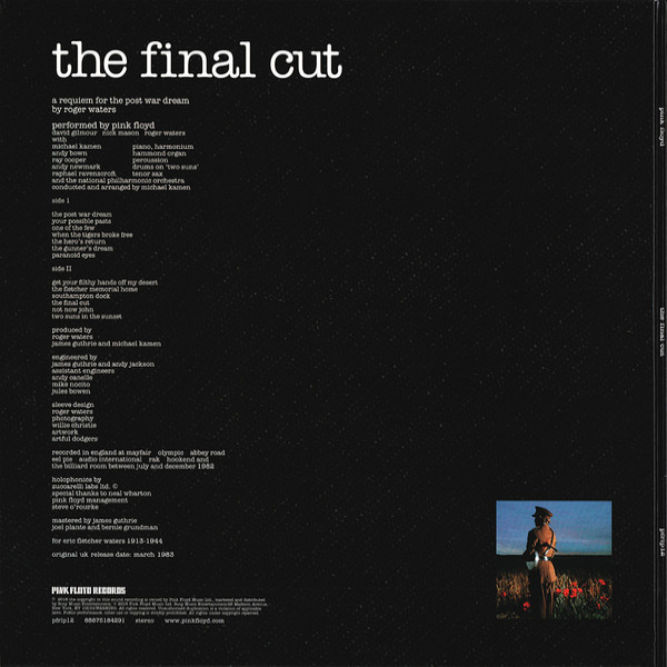 Виниловая пластинка Pink Floyd - The Final Cut - LP - рис.2