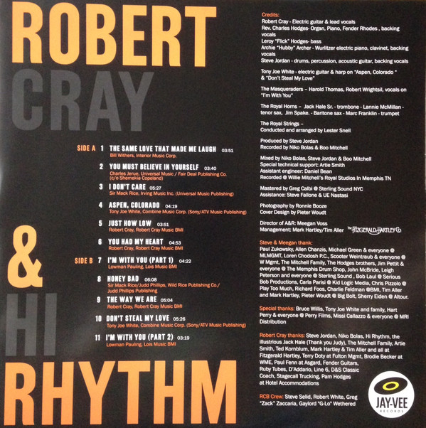 Виниловая пластинка Robert Cray; Hi Rhythm - Robert Cray & Hi Rhythm - рис.2
