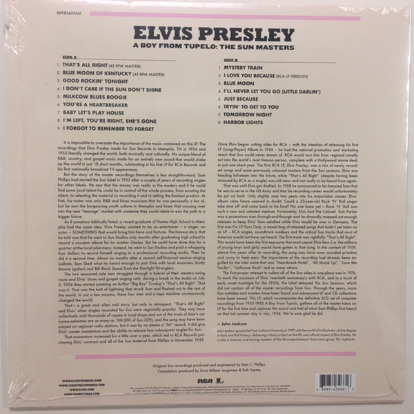 Виниловая пластинка Elvis Presley - A Boy From Tupelo: The Sun Masters - рис.1