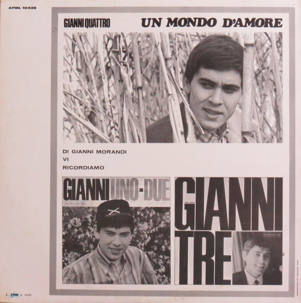 Пластинка Gianni Morandi – Gianni Quattro - Un Mondo D'Amore - LP - рис.1