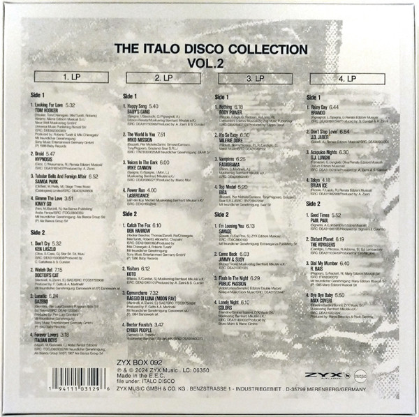 Виниловая пластинка Various – The Italo Disco Collection Vol. 2 Box 4LP - рис.1