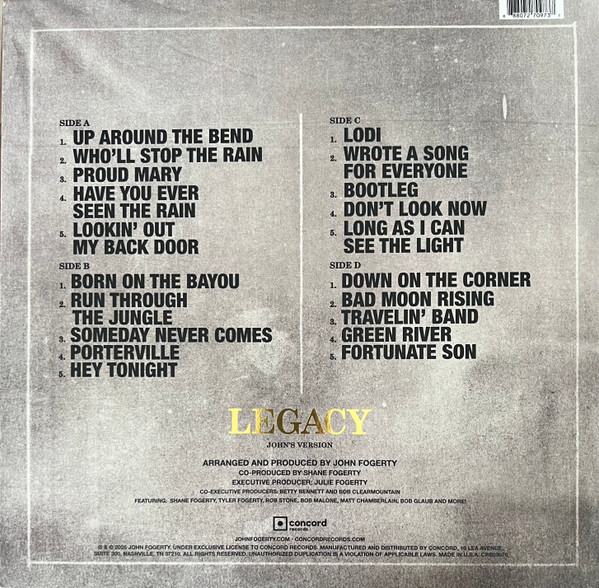 Виниловая пластинка John Fogerty – Legacy: The Creedence Clearwater Revival Years 2LP - рис.1