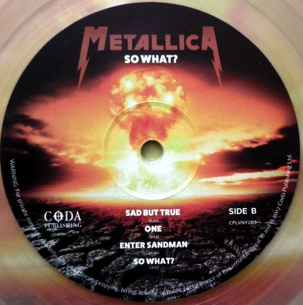 Виниловая пластинка Metallica - So What???!!! - рис.3