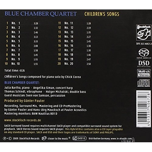 CD-диск Blue Chamber Quartet - Childrens Songs SACD - рис.1